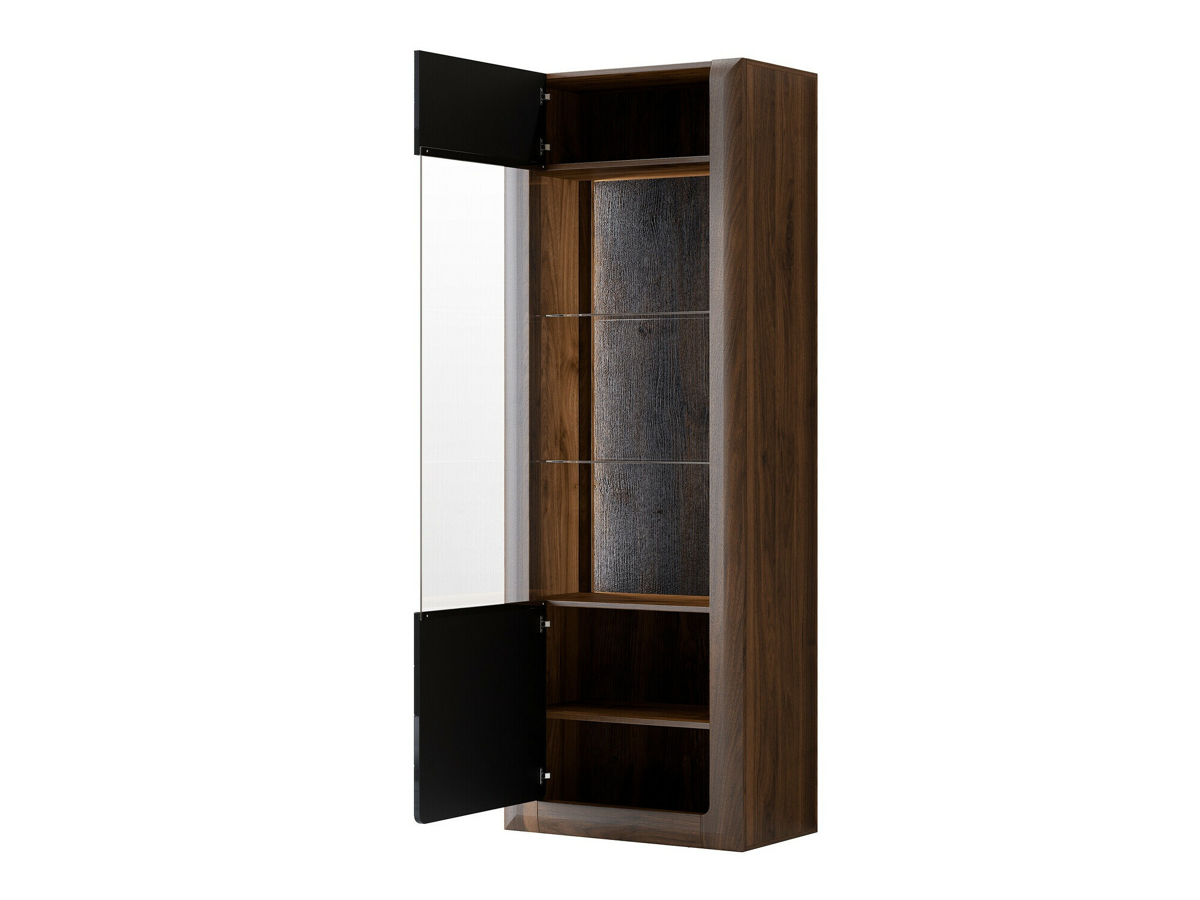 Estante Sovera 101 (Noz + Preto brilhante)