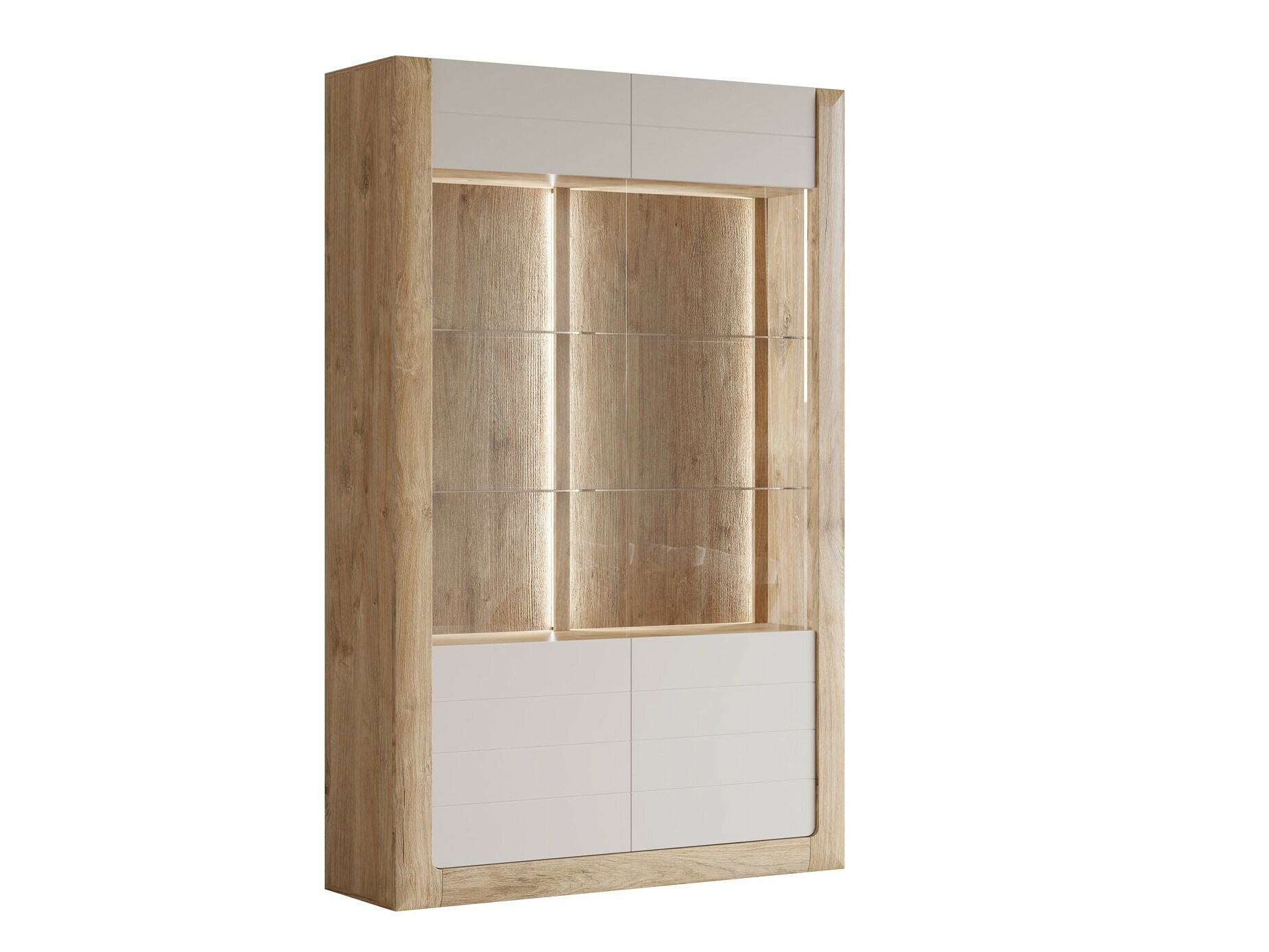 Estante Sovera 102 (Carvalho dourado + Caxemira)