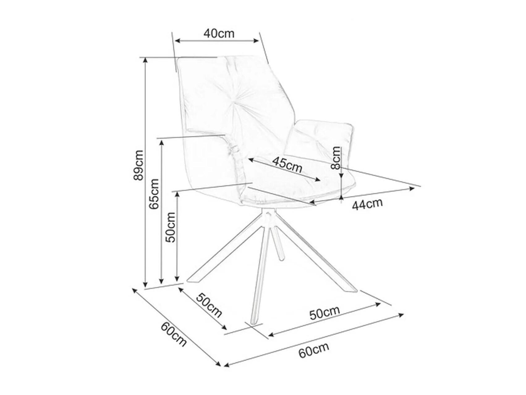 Cadeira Detroit 653 (Bege)