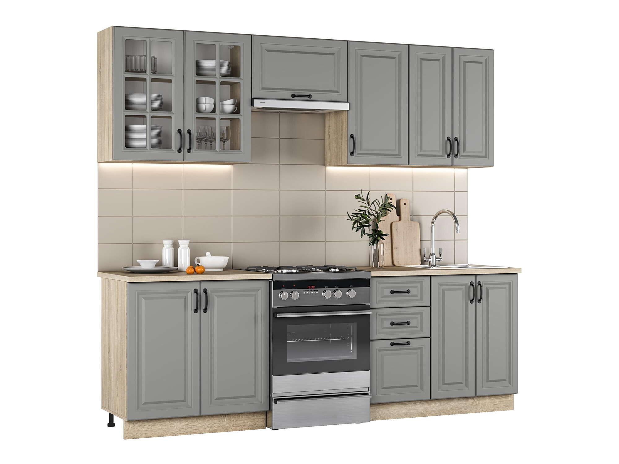 Conjunto para cozinha Houston 1877 (Cinzento)