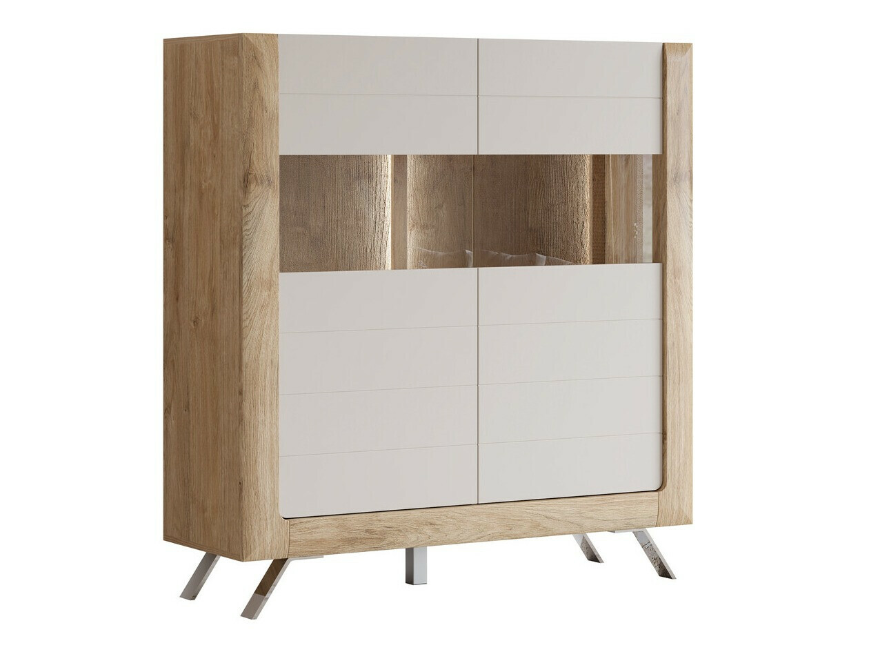 Estante Sovera 106 (Carvalho dourado + Cinzento claro)