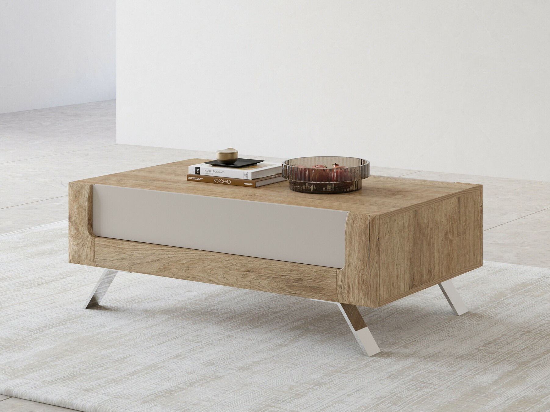 Mesa de centro Sovera 108 (Carvalho dourado + Caxemira)