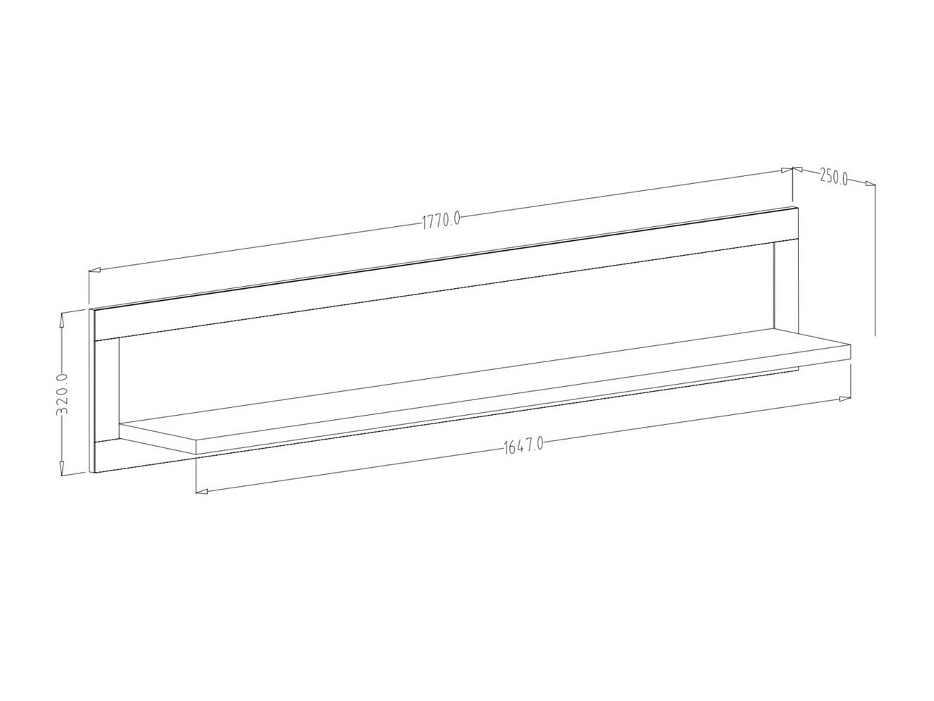 Estante de parede Tolnue 100 (Verde escuro)