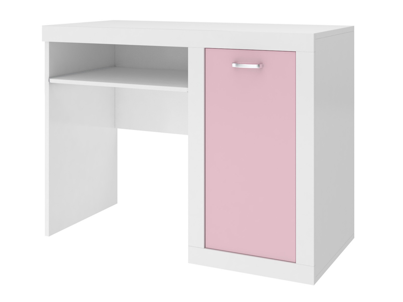 Mesa de escritório Tentive 102 (Branco + Rosa)