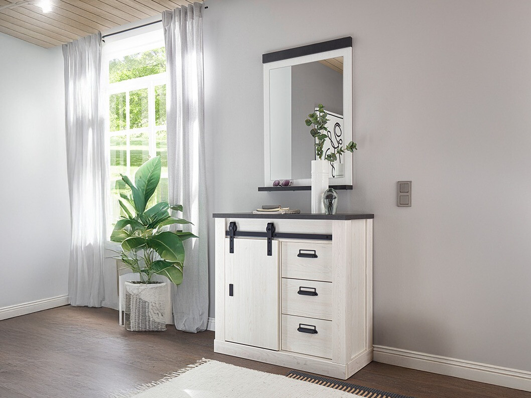 Conjunto para corredor Cirtale 129 (Pinheiro branqueado + Antrahite)