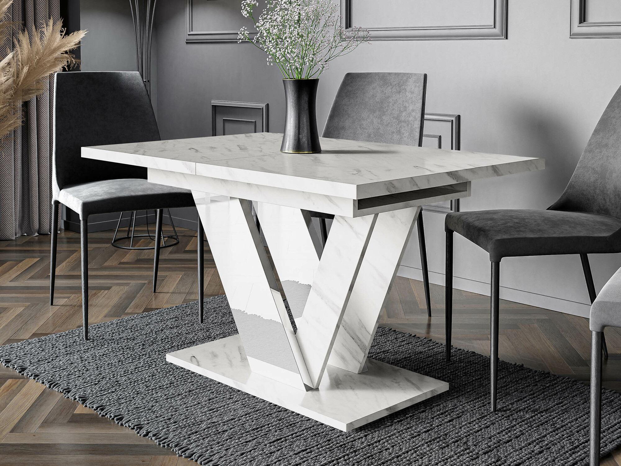 Mesa Violium (Marmore branco)