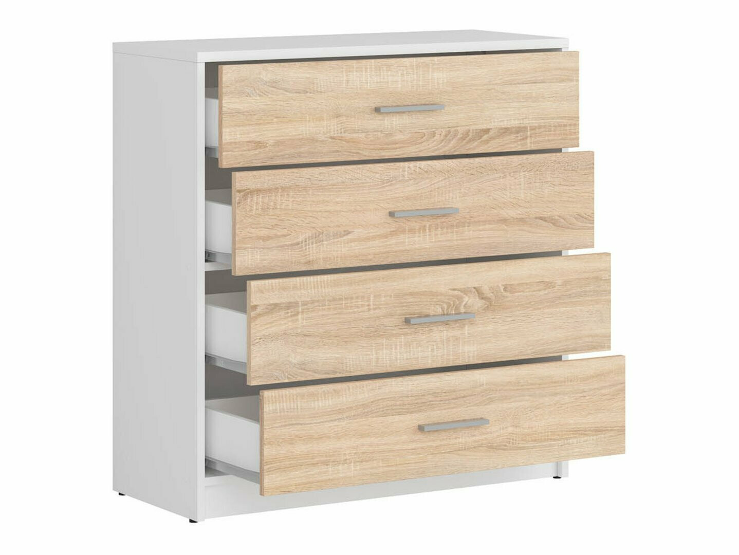Cómoda Novsore 101 (Branco + Carvalho sonoma)