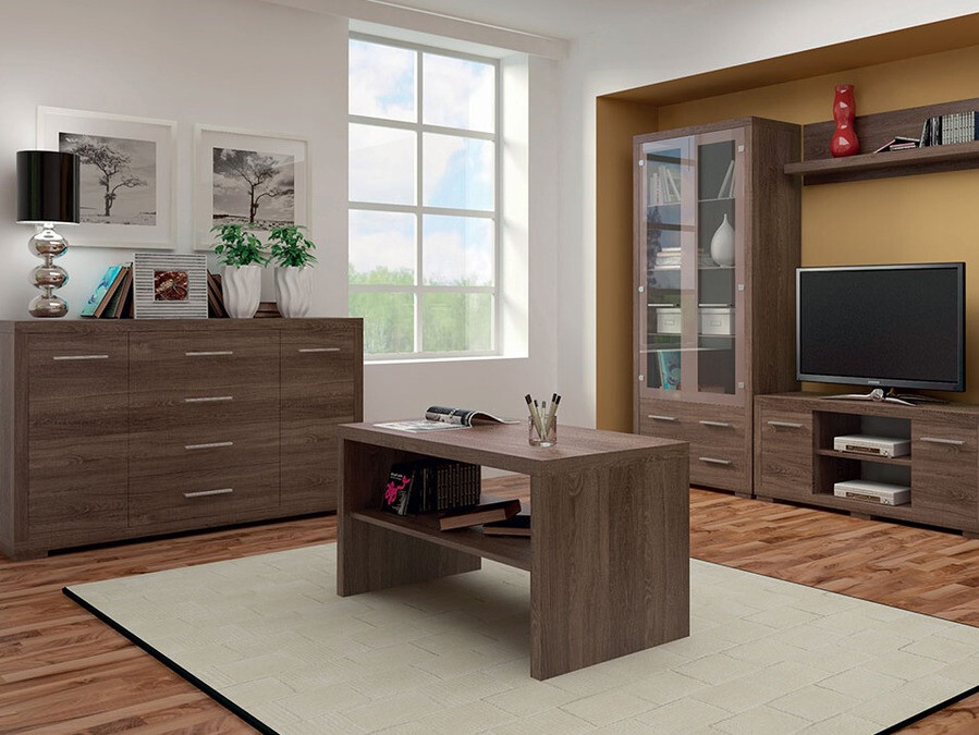 Mesa para revistas Fiomeri 112 (Carvalho escuro santana)