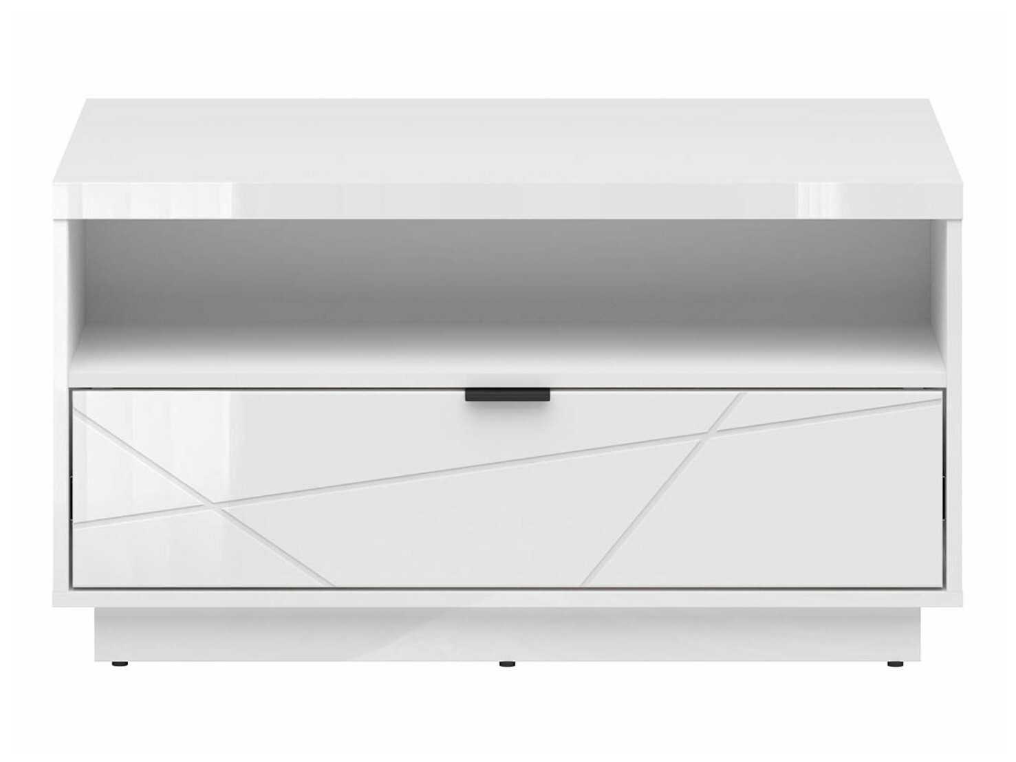 Mesa de centro Fivale 117 (Branco brilhante + Branco)