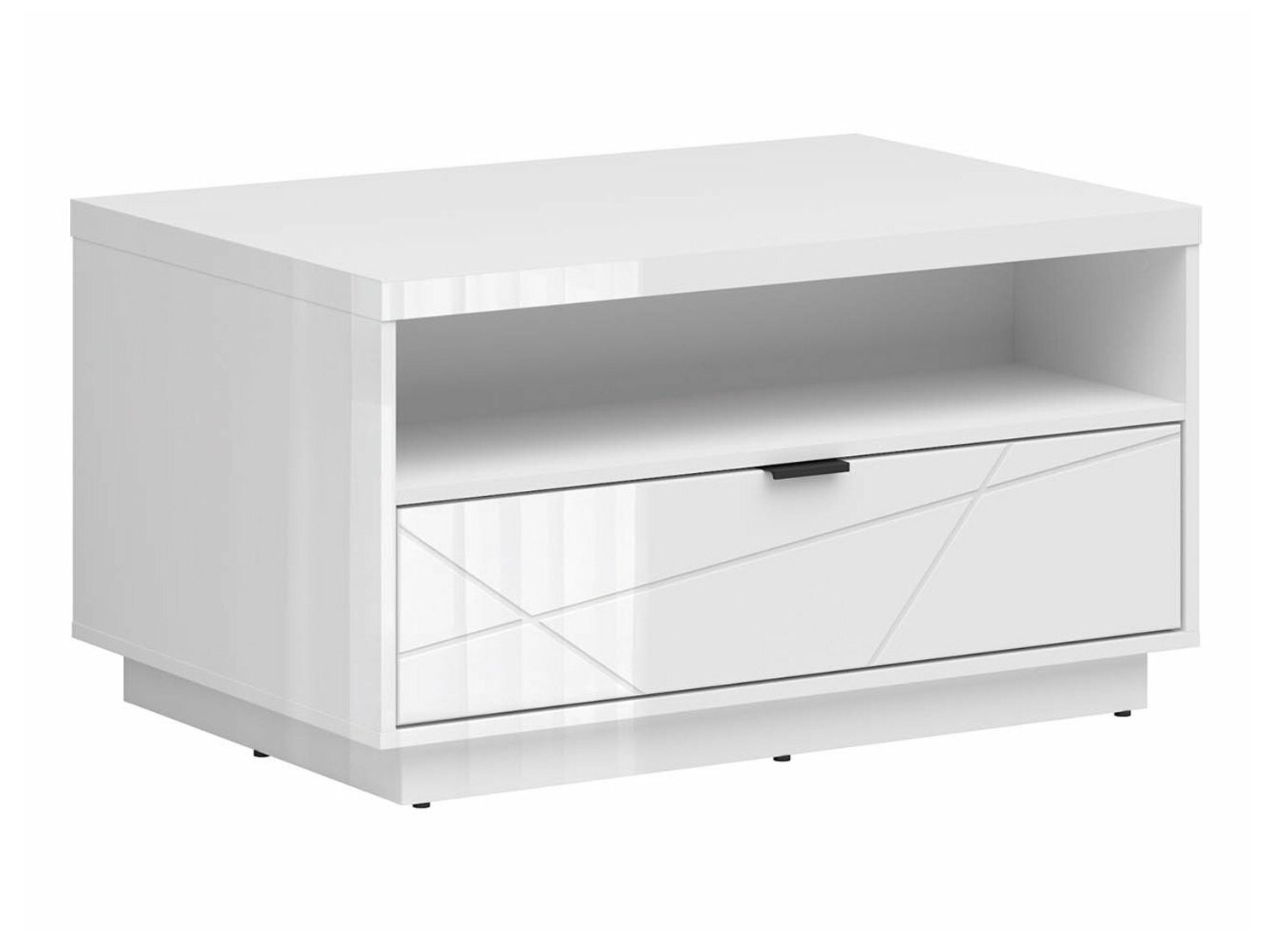Mesa para revistas Fivale 117 (Branco brilhante + Branco)