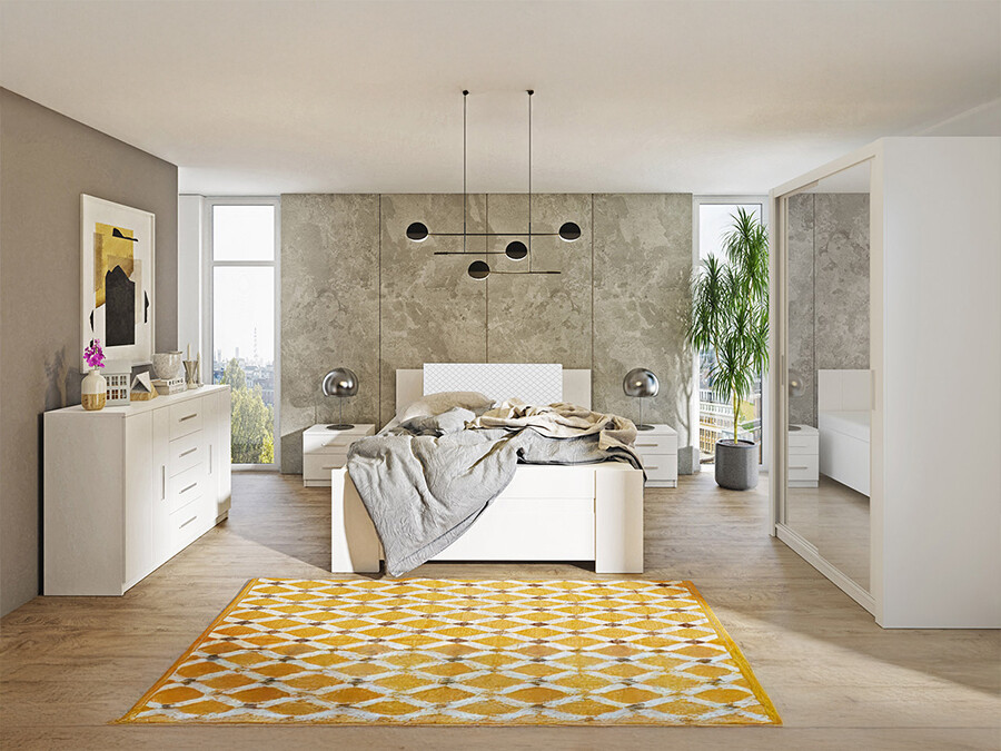 Conjunto para quarto Catromi 112 (Branco + Soft Pik 017)