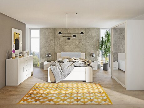 Conjunto para quarto Catromi 112 (Branco + Soft Pik 029)