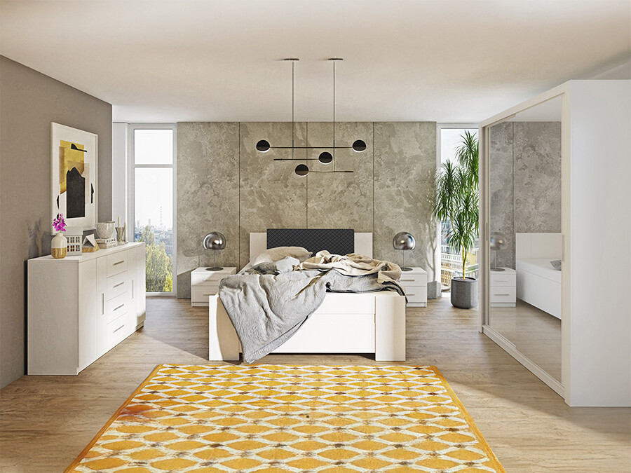 Conjunto para quarto Catromi 113 (Branco + Soft Pik 011)