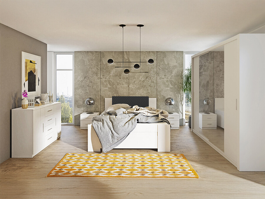 Conjunto para quarto Catromi 115 (Branco + Soft Pik 011)