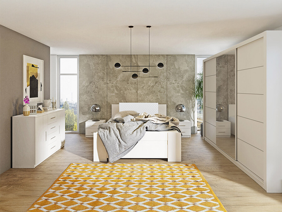 Conjunto para quarto Catromi 116 (Branco + Soft Pik 017)