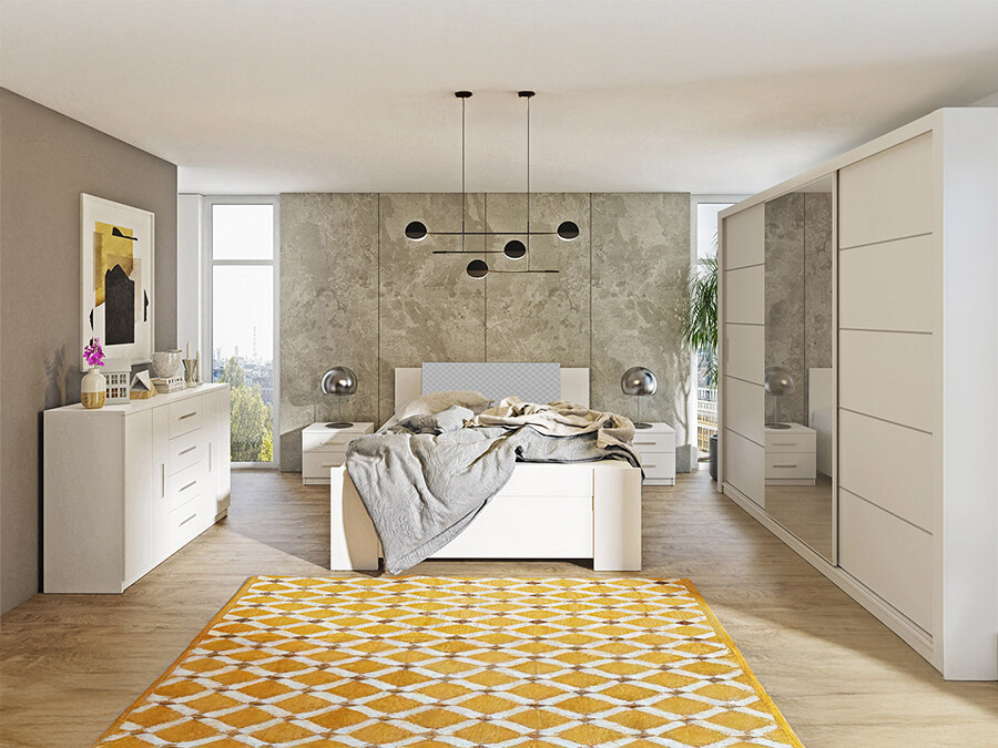 Conjunto para quarto Catromi 116 (Branco + Soft Pik 029)
