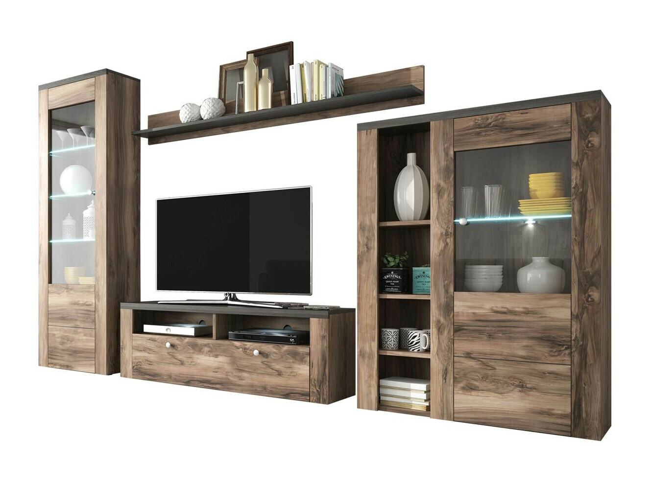 Conjunto para sala de estar Salelbo 100 (Nogueira)