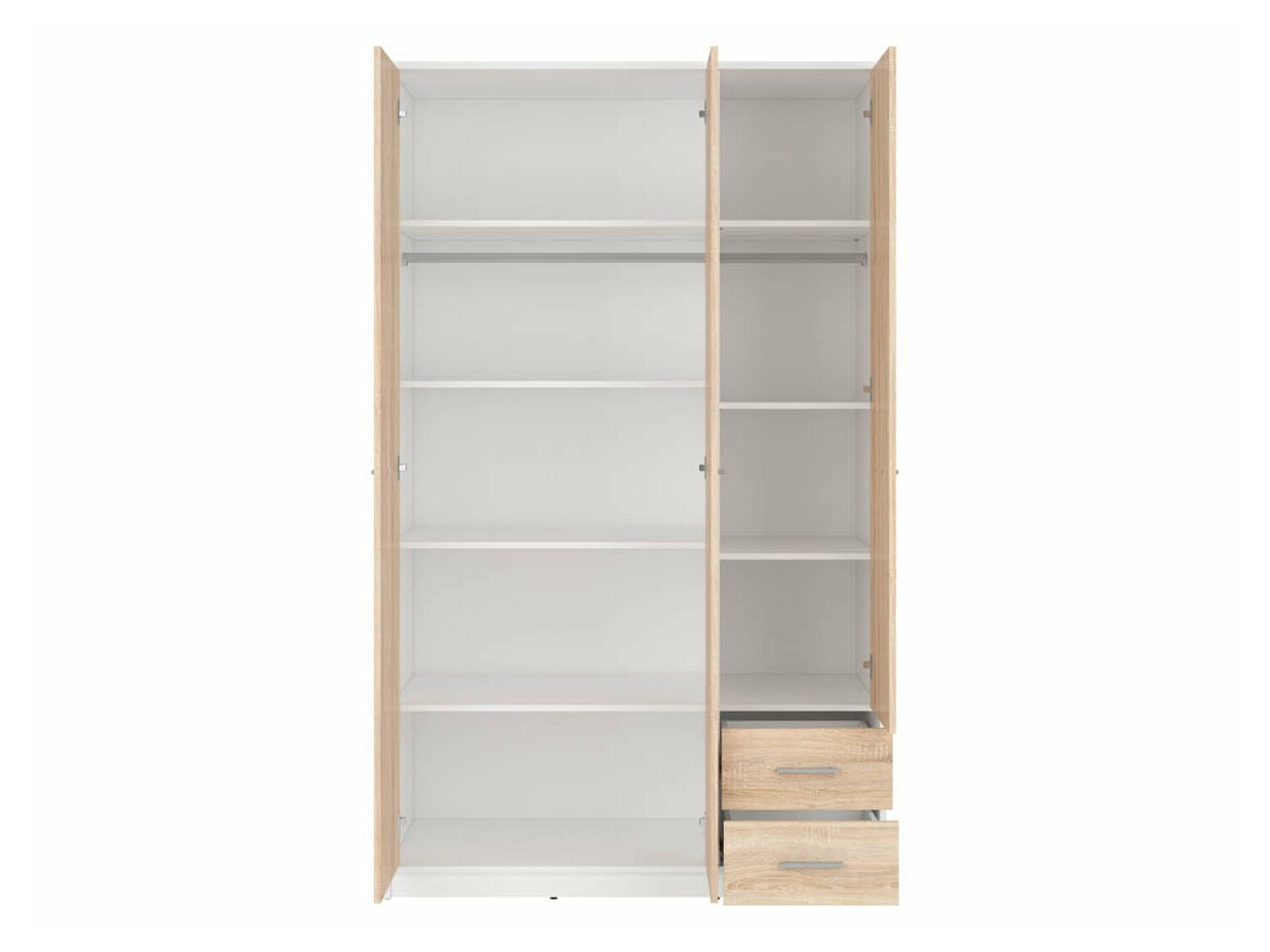 Roupeiro Novsore 134 (Branco + Carvalho sonoma)