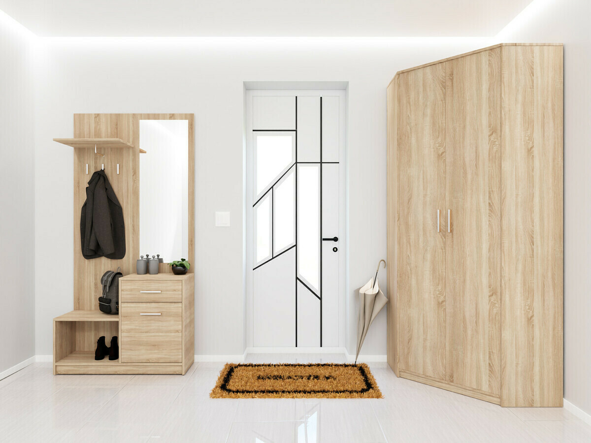 Conjunto para corredor Novsore 145 (Carvalho sonoma)