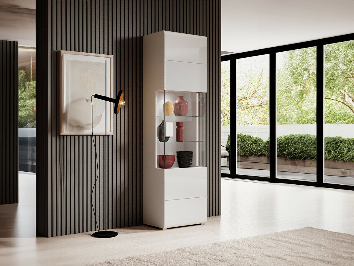 Estante Torsone 103 (Branco + Branco brilhante)