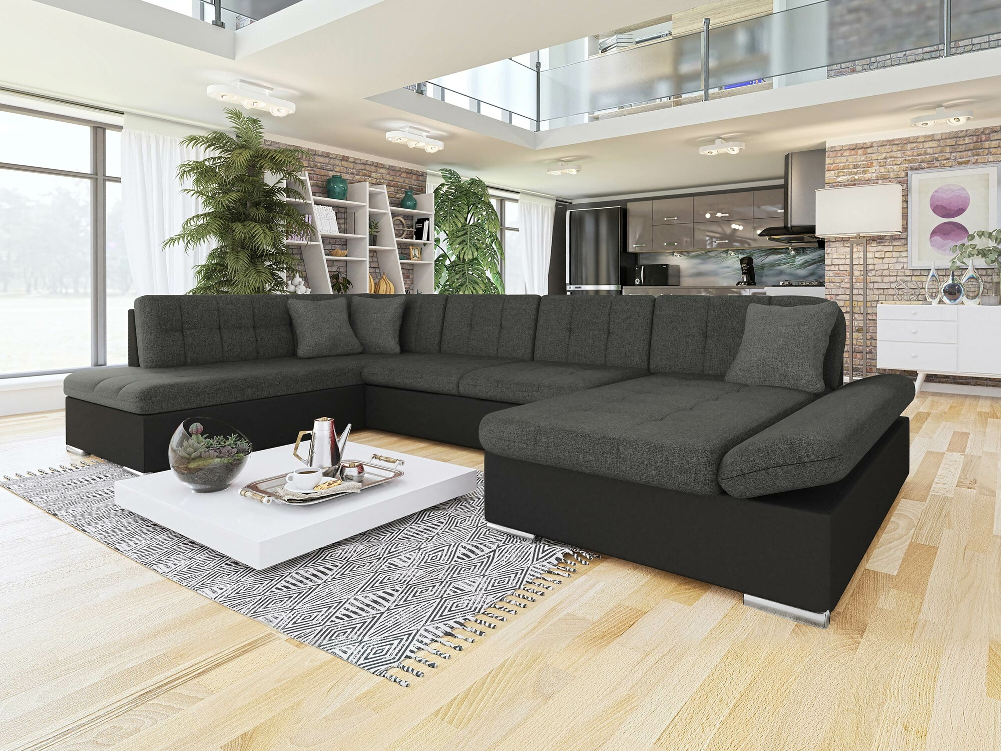 Sofá de canto Comfivo Tilia (Soft 011 + Lux 06 + Lux 05)