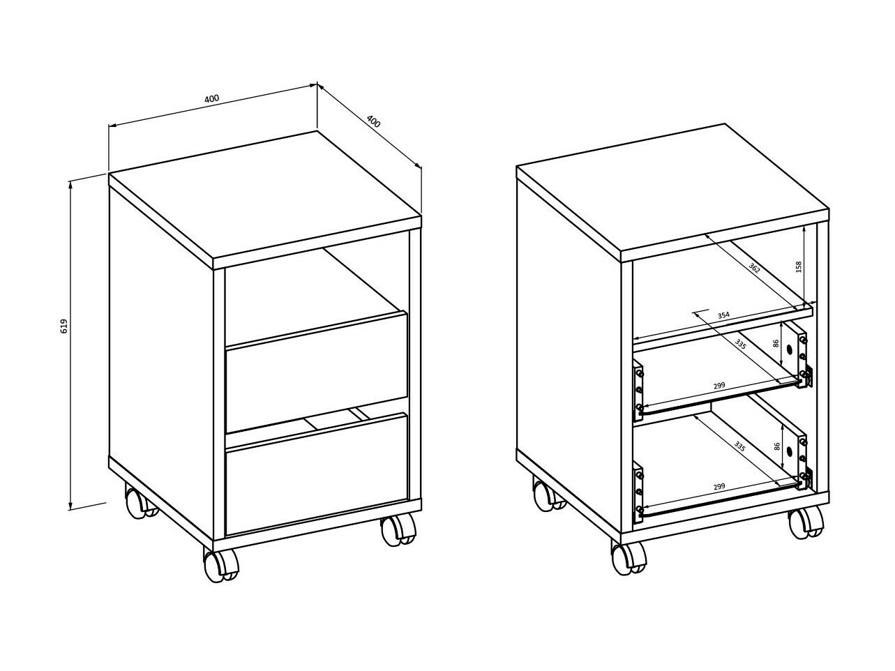 Mesa de escritório Austin 347 (Branco)