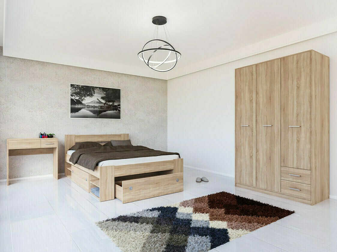 Conjunto para quarto Novsore 144 (Carvalho sonoma)