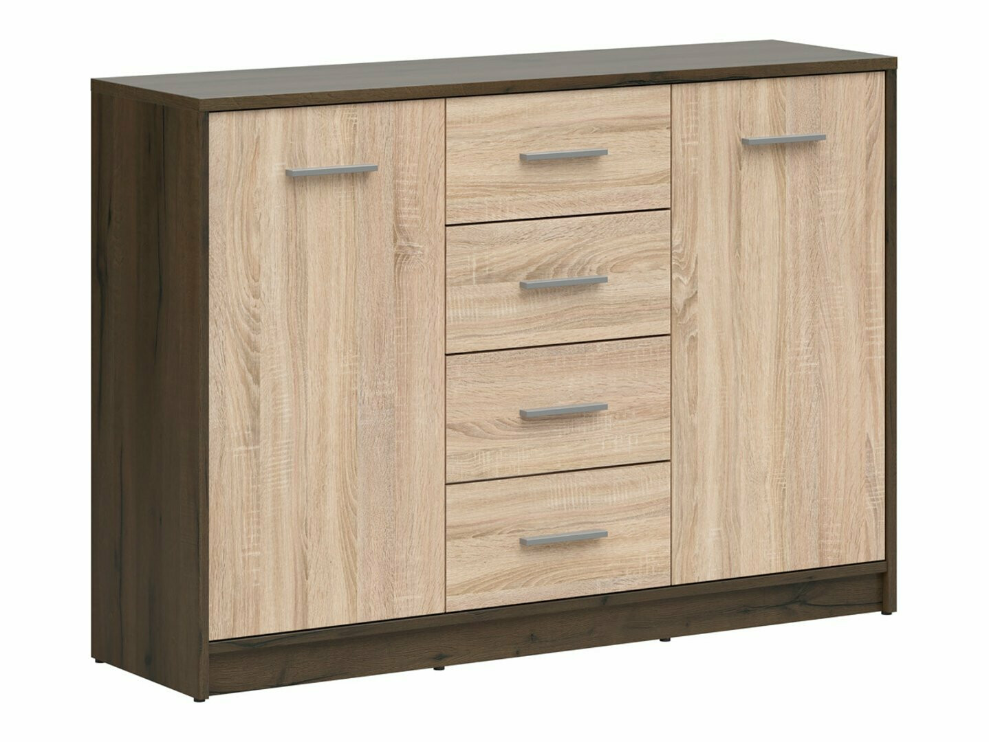 Cómoda Novsore 118 (Carvalho escuro + Carvalho sonoma)
