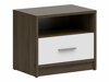 Mesa de cabeceira Novsore 102 (Carvalho escuro + Branco)