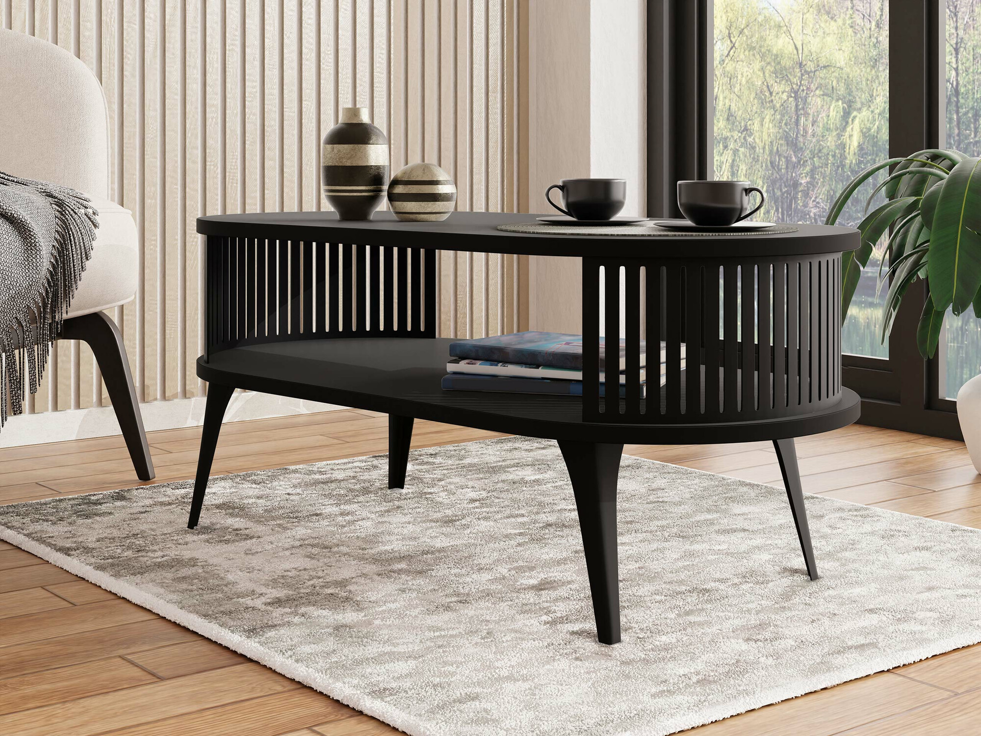 Mesa de centro Sordore 105 (Preto)