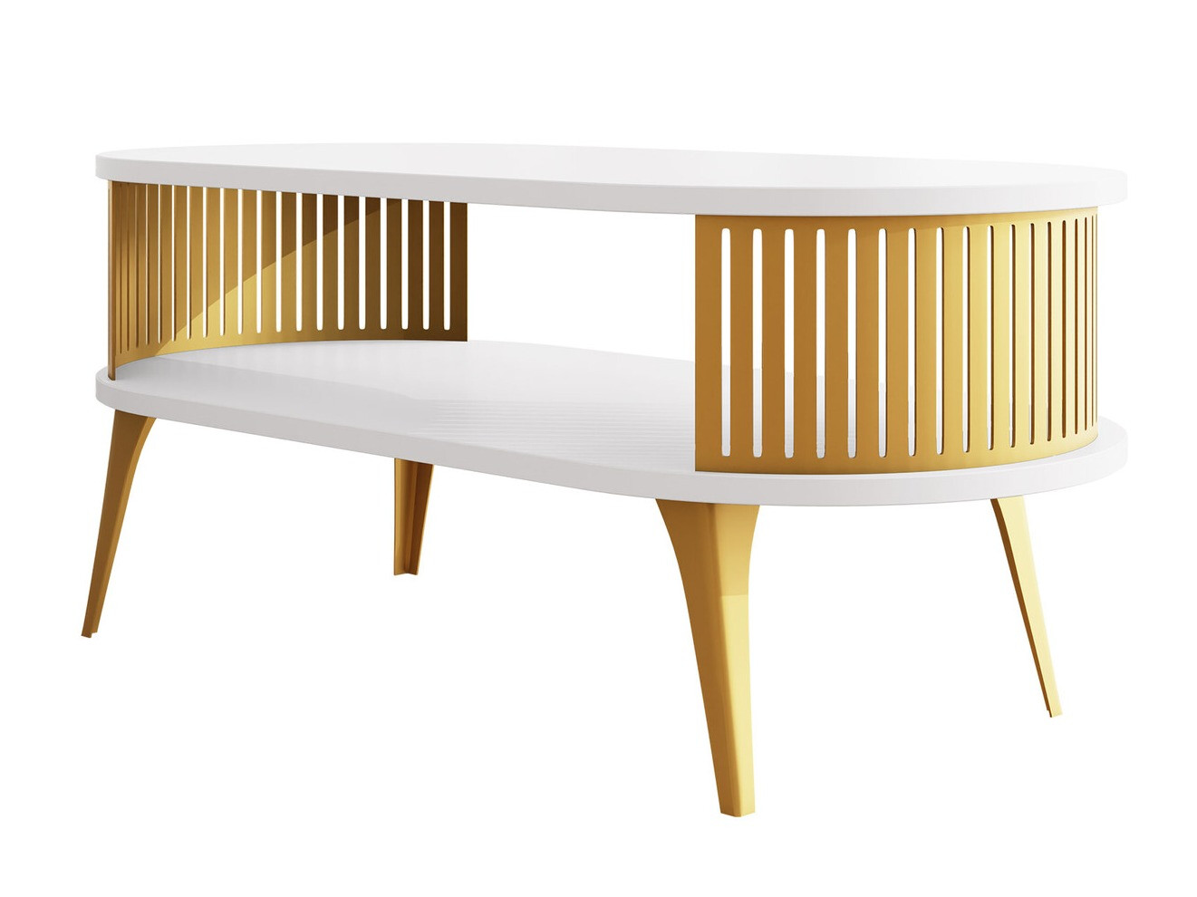 Mesa de centro Sordore 106 (Dourado + Branco)