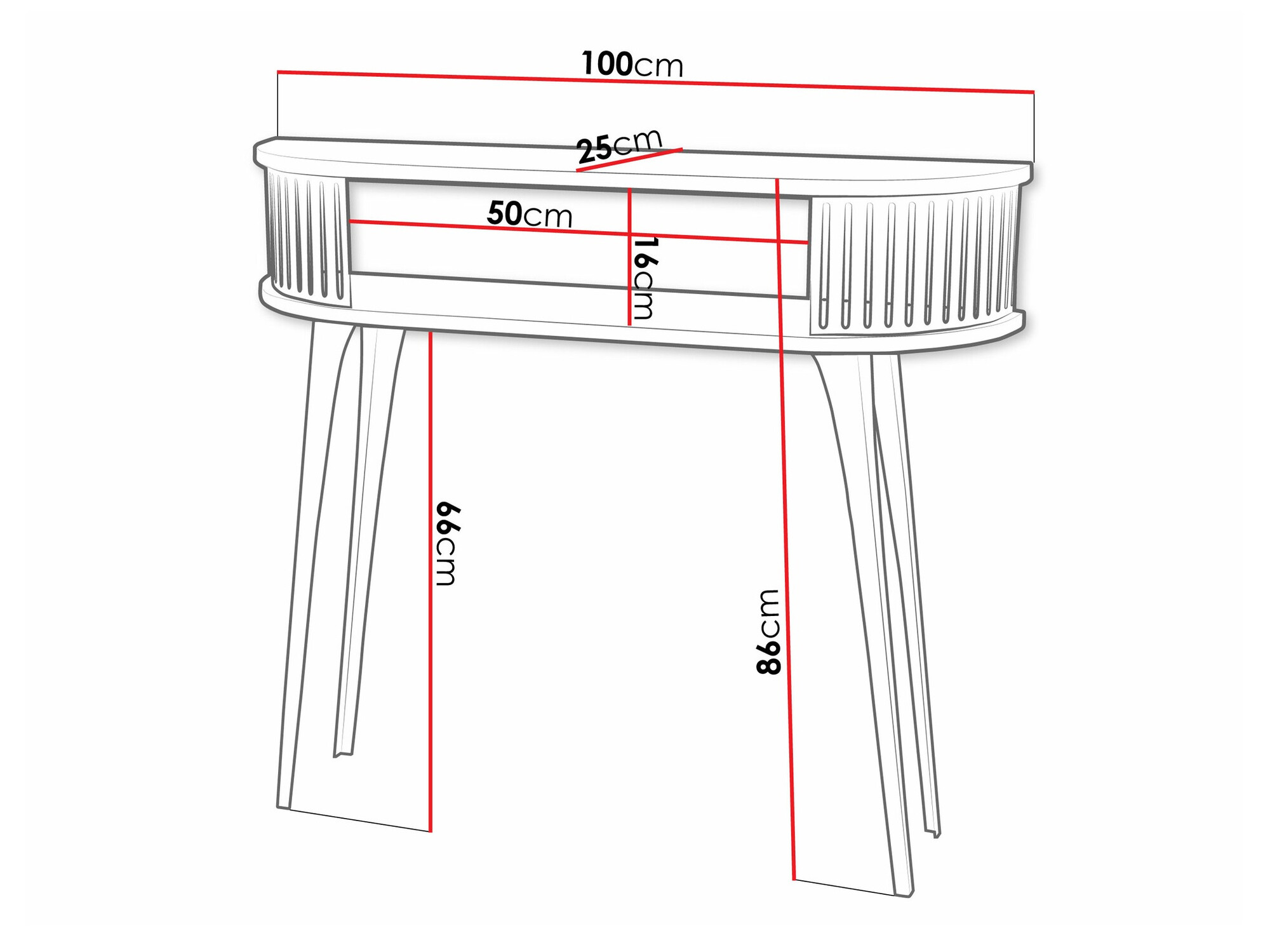 Consola Sordore 113 (Rosa + Branco)