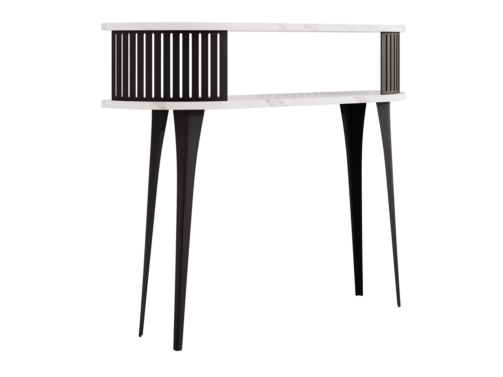 Consola Vitum (Preto + Marmore branco)