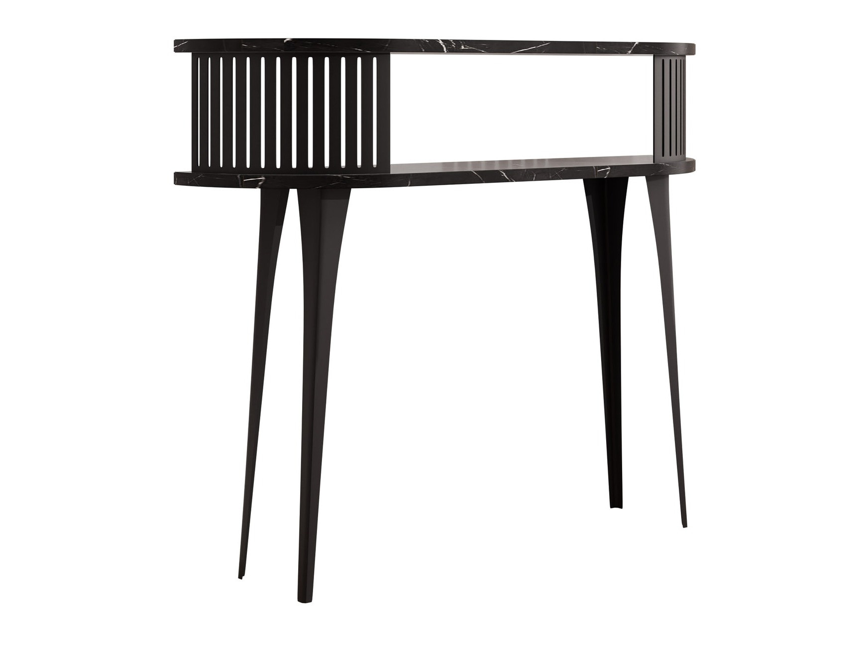 Consola Vitum (Preto + Mármore preto)