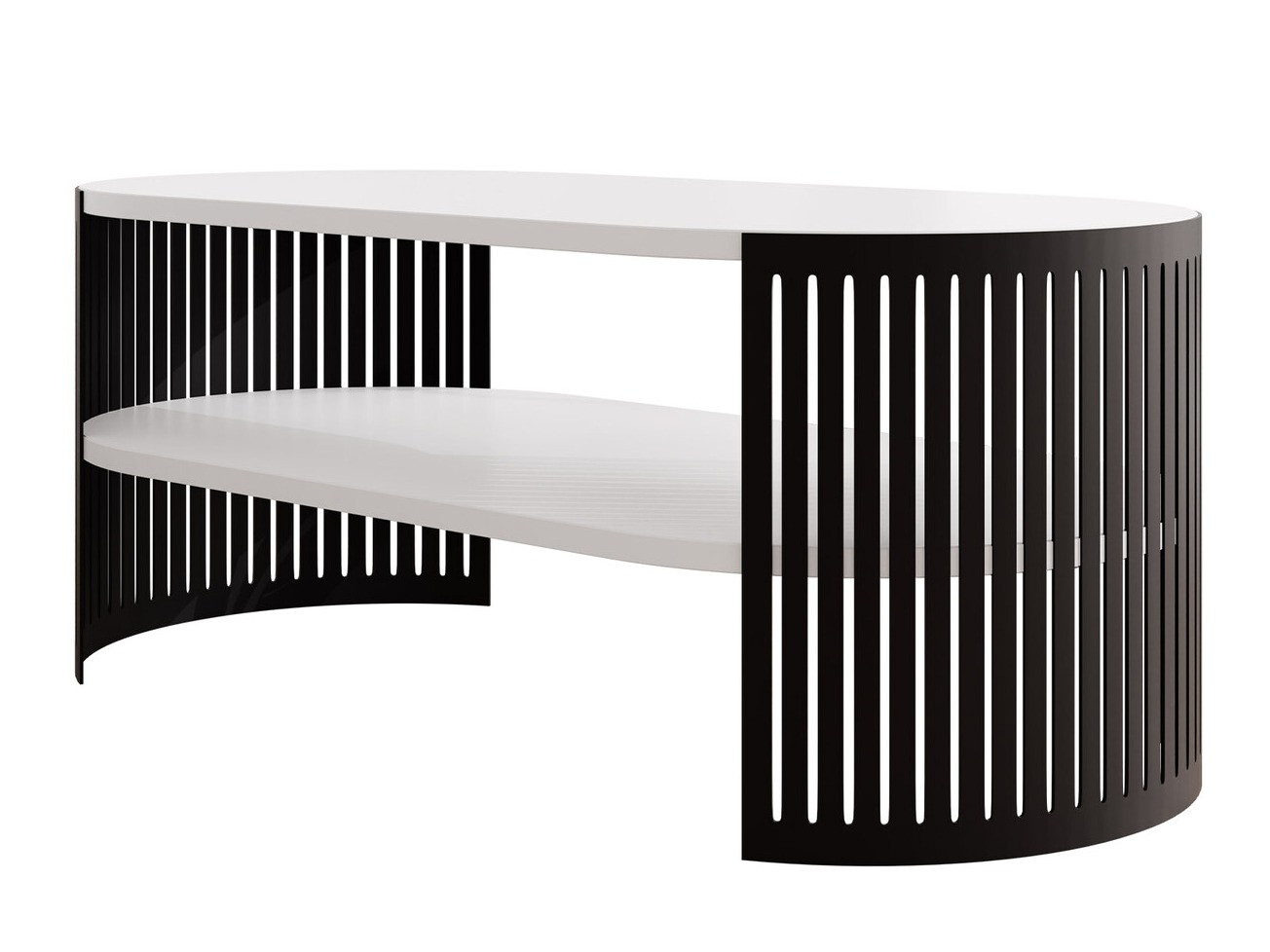 Mesa de centro Civer III (Preto + Branco)