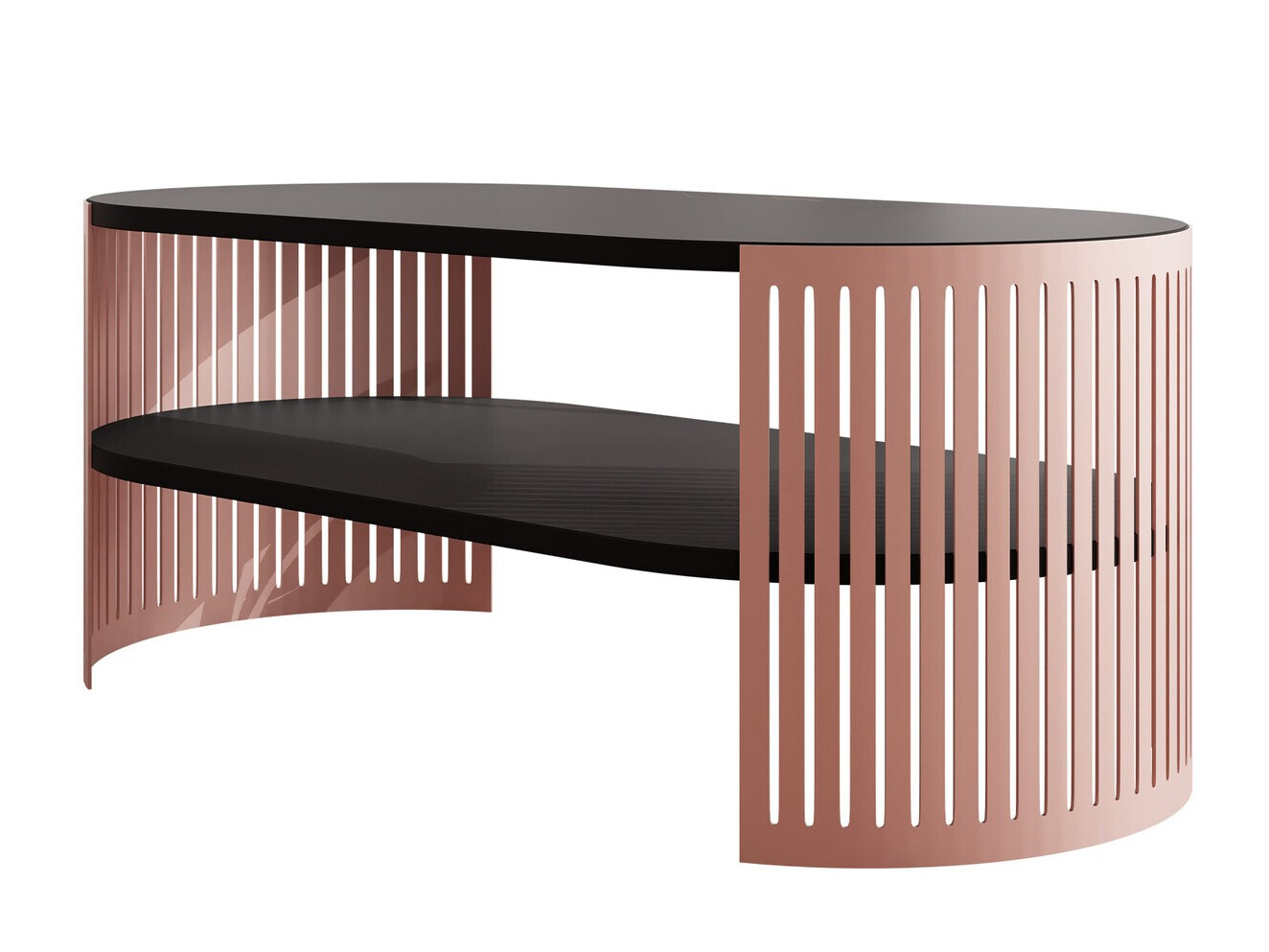 Mesa de centro Civer V (Rosé + Preto)