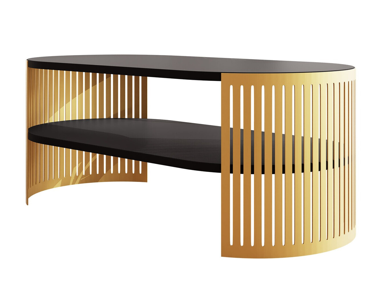 Mesa de centro Evanola 104 (Dourado + Preto)