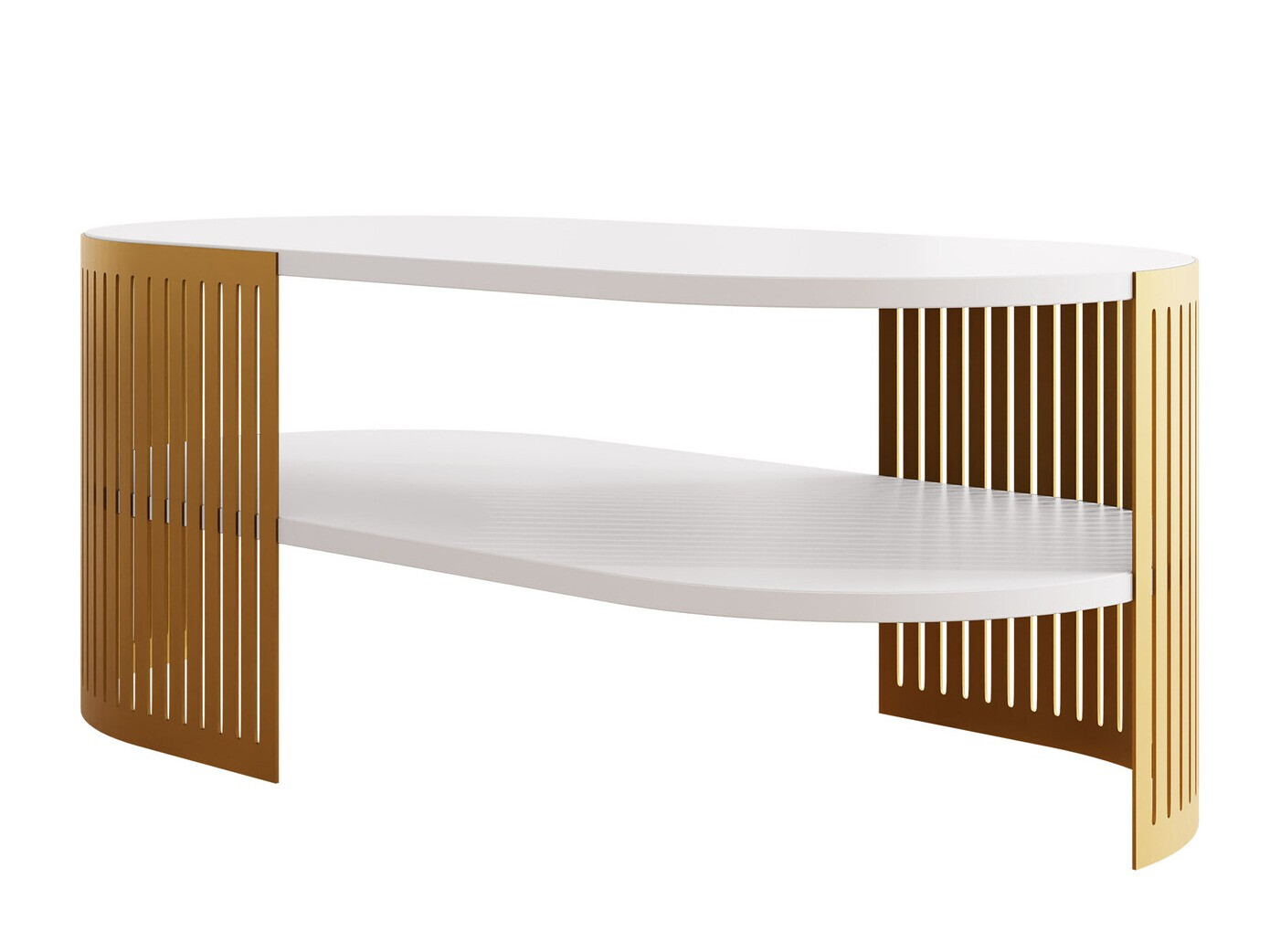 Mesa de centro Evanola 107 (Dourado + Branco)