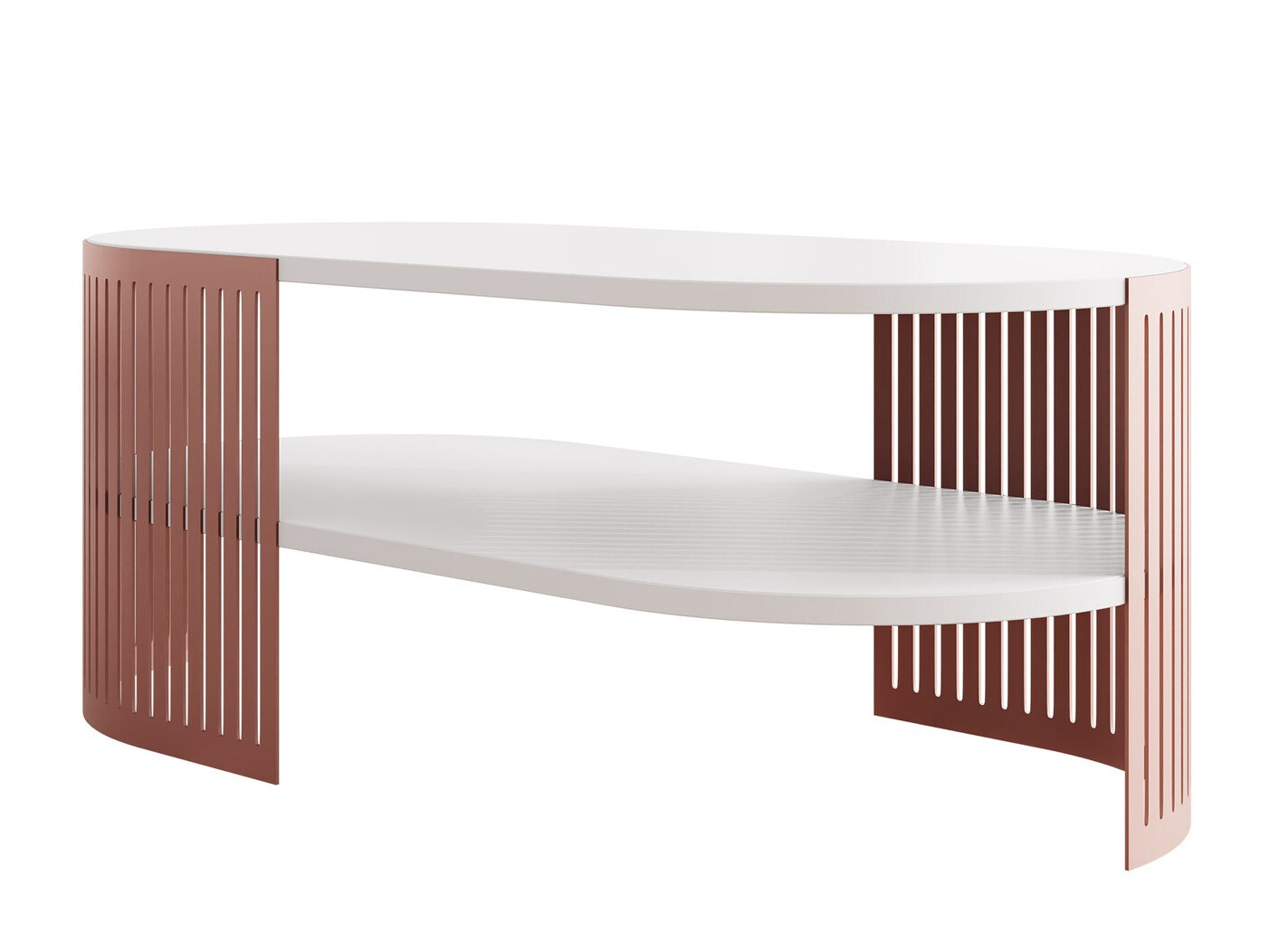 Mesa de centro Sordore 120 (Rosé + Branco)