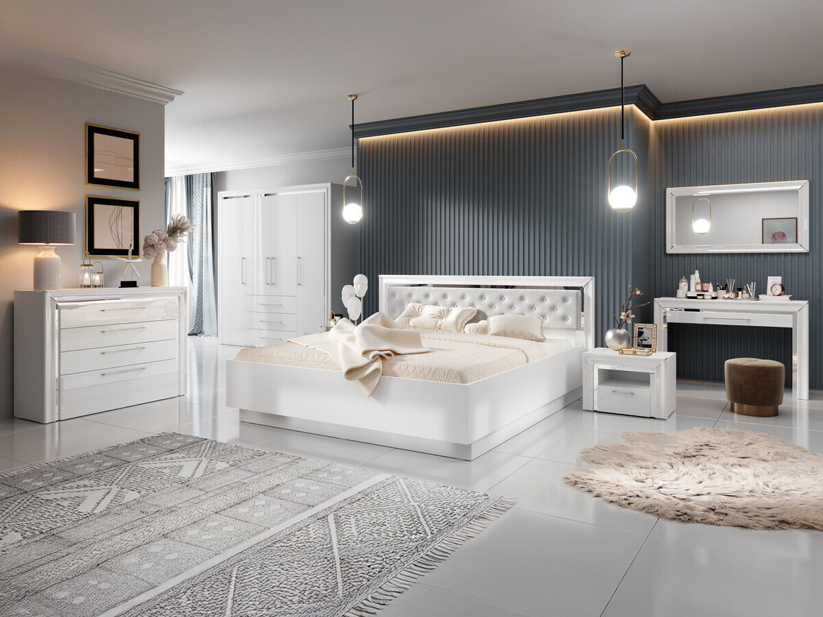 Cama Levrema 104 (Branco + Prata)