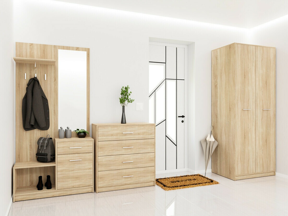 Conjunto de entrada Novsore 154 (Carvalho sonoma)