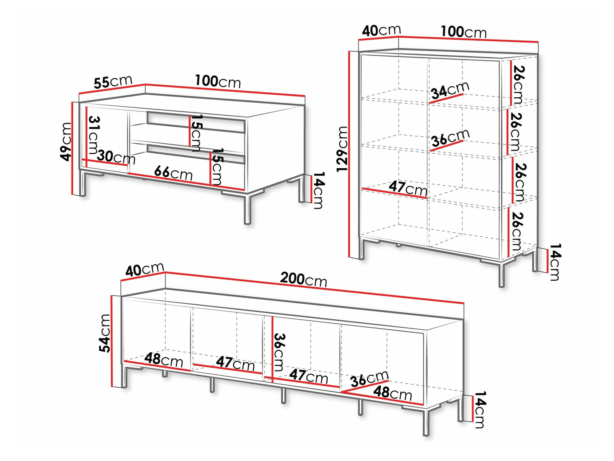 Conjunto para sala de estar Fabula