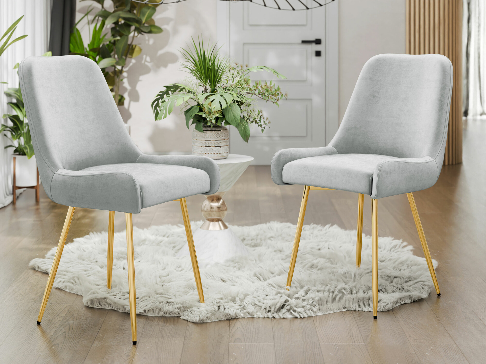 Conjunto de cadeiras Comfivo 438 (Cinzento)