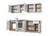 Conjunto para cozinha Houston 856 (Branco + Carvalho sonoma)