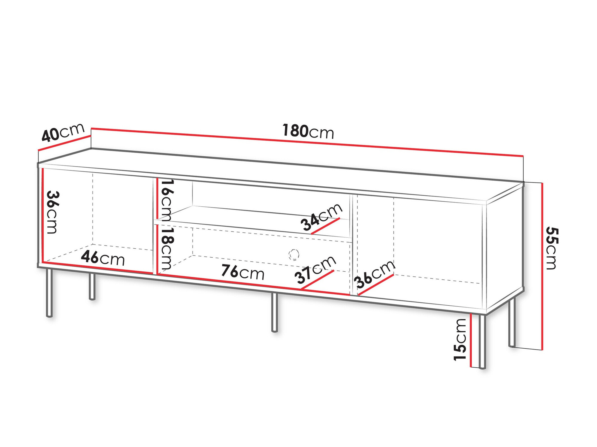 Móvel de TV Tolete 105 (Bege)