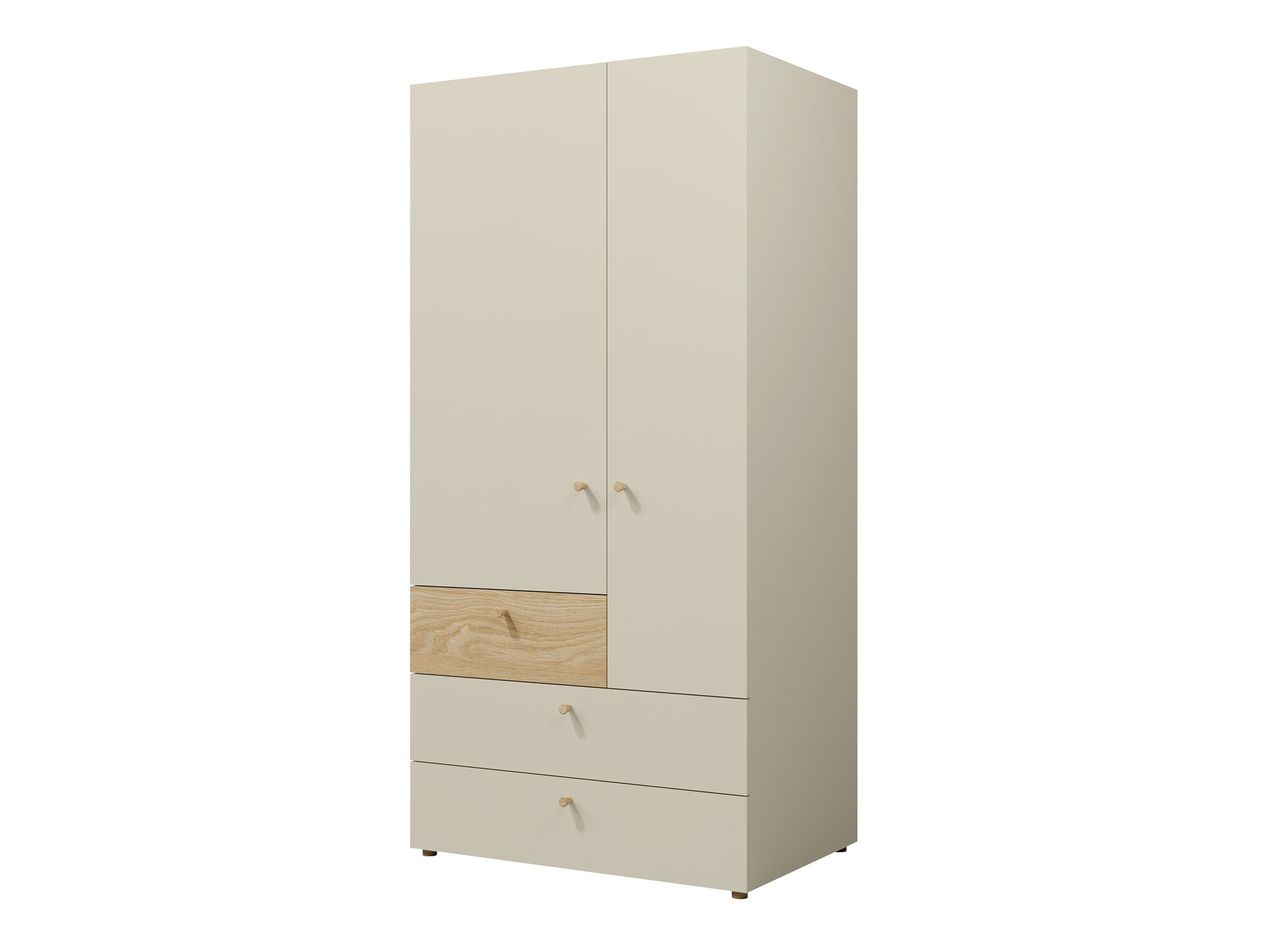 Roupeiro Domcali 101 (Bege + Carvalho)