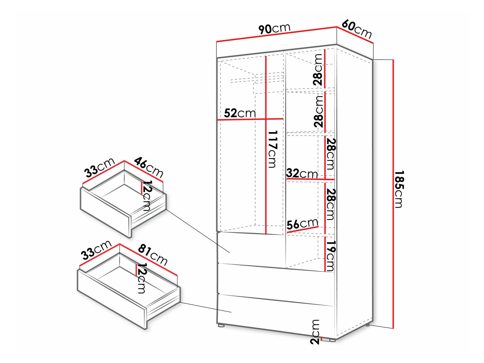 Roupeiro Domcali 101 (Bege + Carvalho)
