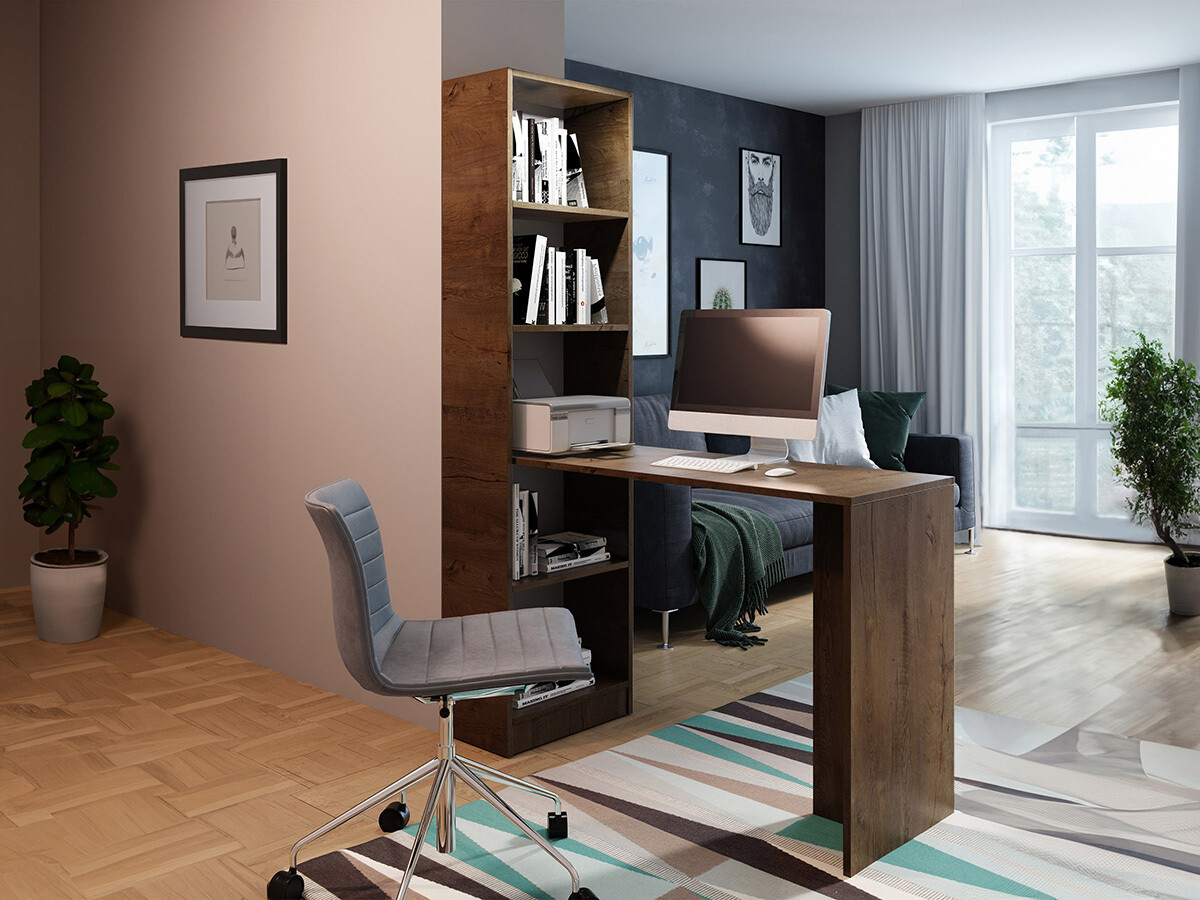 Mesa de escritório Dover 109 (Madeira de freixo escura)