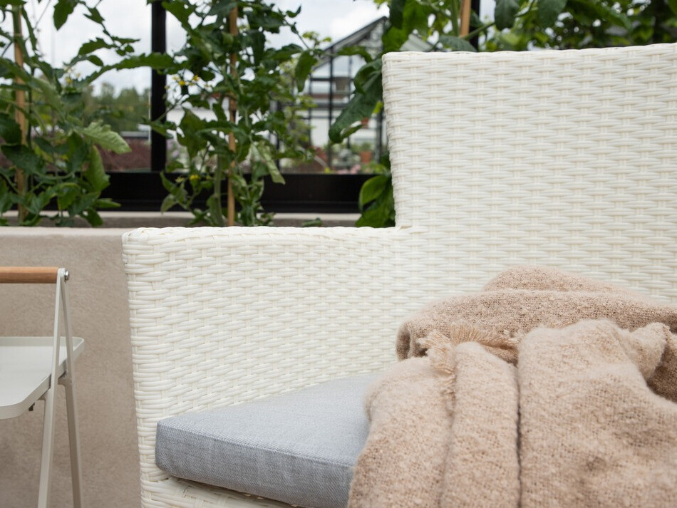 Cadeira para o exterior Dallas 4636 (Branco + Cinzento)