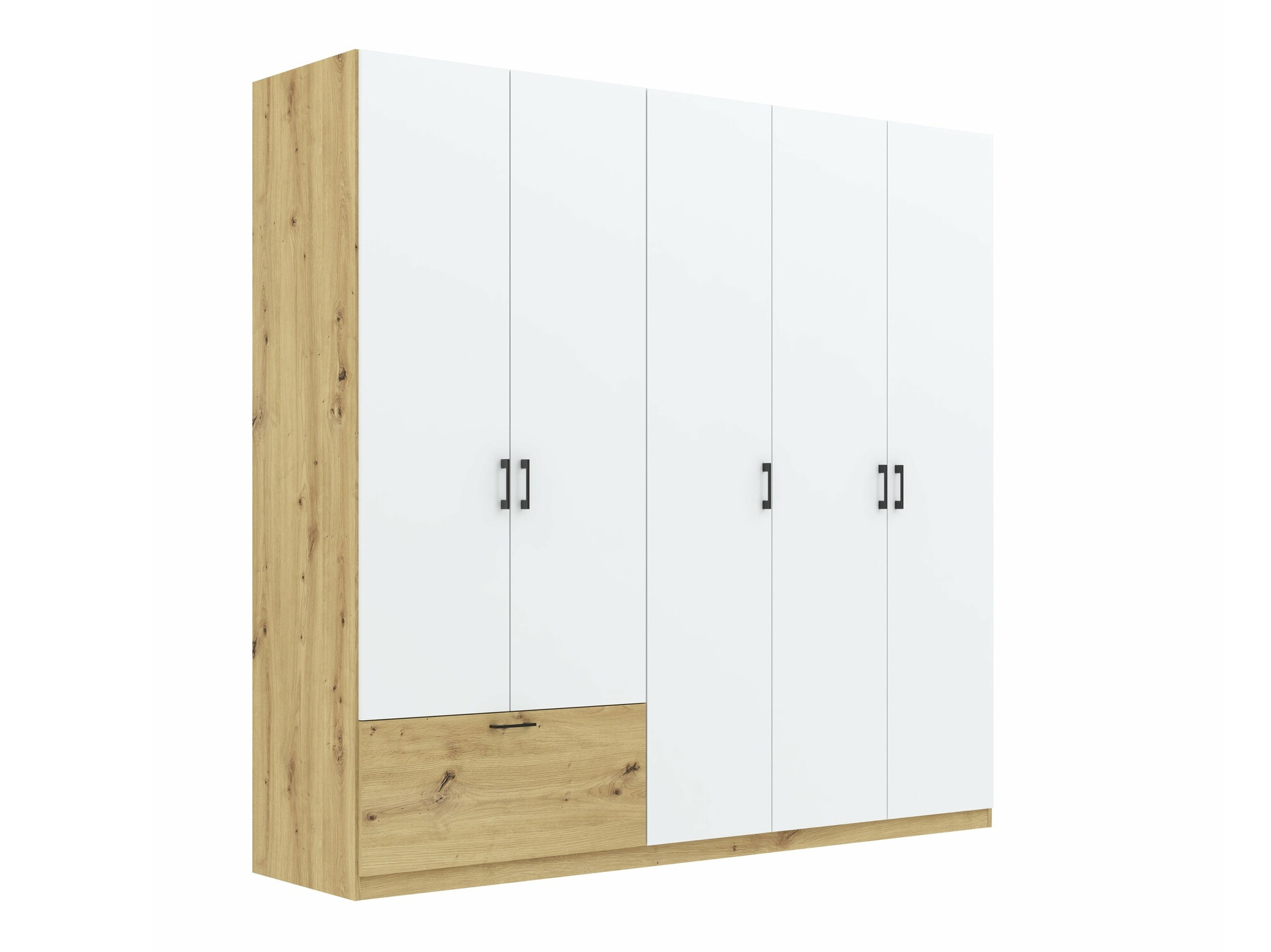 Roupeiro Bristol 249 (Carvalho Artisan + Branco)
